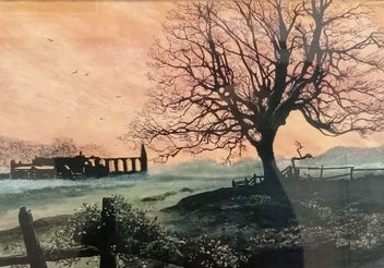 Listing 5 of 15 for 3 Vintage Paintings of Yorkshire Scenery