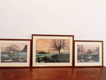Listing 15 of 15 for 3 Vintage Paintings of Yorkshire Scenery