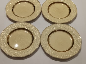 Listing 9 of 19 for Crown Ducal Florentine "Golden Glamour" 37-Piece Antique Dinner Service
