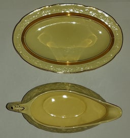 Listing 17 of 19 for Crown Ducal Florentine "Golden Glamour" 37-Piece Antique Dinner Service