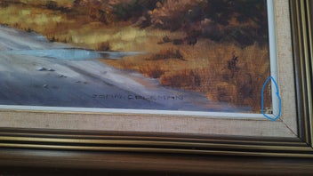 Listing 12 of 20 for <<< WELL-EXECUTED " JOAN COLEMAN " RURAL LANDSCAPE OIL PAINTING >>>