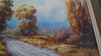 Listing 20 of 20 for <<< WELL-EXECUTED " JOAN COLEMAN " RURAL LANDSCAPE OIL PAINTING >>>