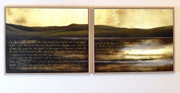 Listing 5 of 12 for ORIGINAL NZ PAINTING - MAORI LEGEND LONG WHITE CLOUD - GOLD LEAF -