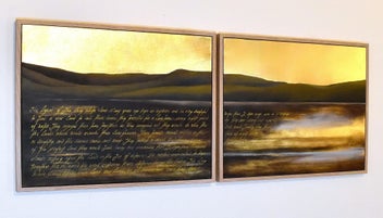 Listing 8 of 12 for ORIGINAL NZ PAINTING - MAORI LEGEND LONG WHITE CLOUD - GOLD LEAF -