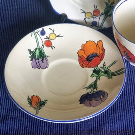 Listing 5 of 7 for STUNNING and Rare 1929-1930 CLARICE CLIFF Design Hand Painted "Japonica" Trio