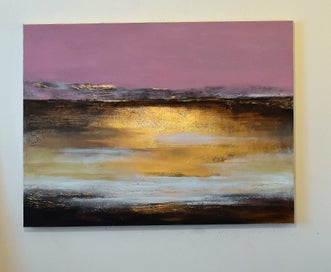 Listing 5 of 15 for ROSE BAY DELIGHT - EXTRA LARGE - GOLD LEAF - NZ ORIGINAL PAINTING