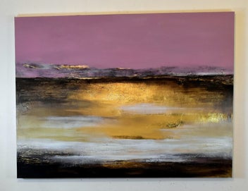 Listing 7 of 15 for ROSE BAY DELIGHT - EXTRA LARGE - GOLD LEAF - NZ ORIGINAL PAINTING