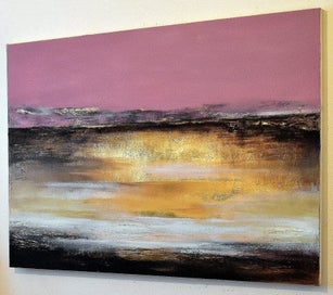 Listing 8 of 15 for ROSE BAY DELIGHT - EXTRA LARGE - GOLD LEAF - NZ ORIGINAL PAINTING