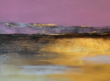 Listing 9 of 15 for ROSE BAY DELIGHT - EXTRA LARGE - GOLD LEAF - NZ ORIGINAL PAINTING