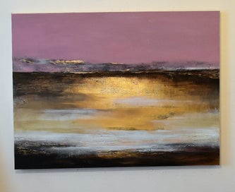 Listing 10 of 15 for ROSE BAY DELIGHT - EXTRA LARGE - GOLD LEAF - NZ ORIGINAL PAINTING