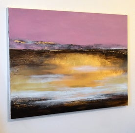 Listing 11 of 15 for ROSE BAY DELIGHT - EXTRA LARGE - GOLD LEAF - NZ ORIGINAL PAINTING