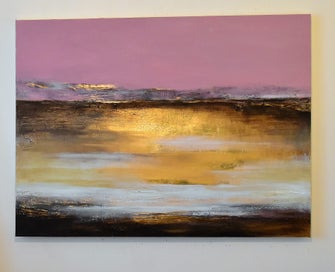 Listing 12 of 15 for ROSE BAY DELIGHT - EXTRA LARGE - GOLD LEAF - NZ ORIGINAL PAINTING