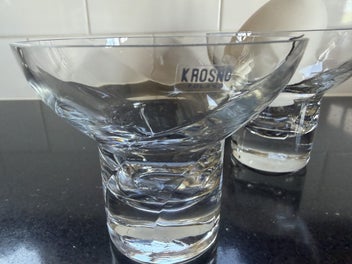 Listing 4 of 9 for Polish crystal votive/candle coupes -pair