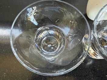 Listing 6 of 9 for Polish crystal votive/candle coupes -pair