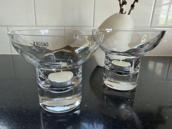 Listing 2 of 9 for Polish crystal votive/candle coupes -pair