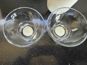 Listing 3 of 9 for Polish crystal votive/candle coupes -pair