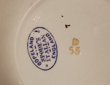 Listing 4 of 10 for 1953 Vintage Copeland Spode "Blue Italian" England (D53) Set of 4 Pieces