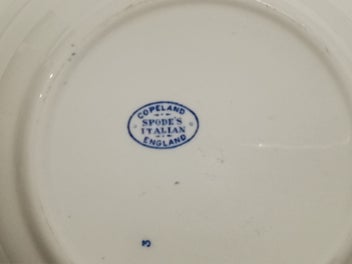 Listing 10 of 10 for 1953 Vintage Copeland Spode "Blue Italian" England (D53) Set of 4 Pieces