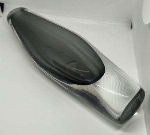 Listing 3 of 9 for Mid Century Smoked Glass Vase 22.5cm - Josef Schott Style