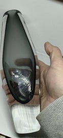 Listing 6 of 9 for Mid Century Smoked Glass Vase 22.5cm - Josef Schott Style