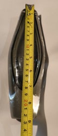 Listing 9 of 9 for Mid Century Smoked Glass Vase 22.5cm - Josef Schott Style