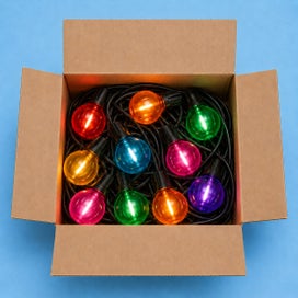 Listing 2 of 5 for 15m Multi Colour Festoon Lights – 25 LED Bulbs – Outdoor String Lights