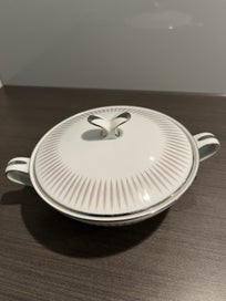Listing 1 of 3 for Noritake -nitro line -sugar bowl with lid with grey edge pattern