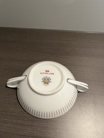Listing 3 of 3 for Noritake -nitro line -sugar bowl with lid with grey edge pattern