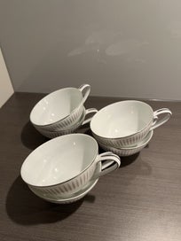 Listing 1 of 2 for Noritake -nitro line -6 white cups with grey edge pattern