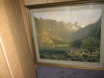 Listing 9 of 17 for Hand coloured Mountain Waterfall Lake & Bush Scene
