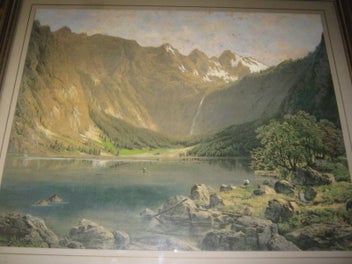 Listing 14 of 17 for Hand coloured Mountain Waterfall Lake & Bush Scene