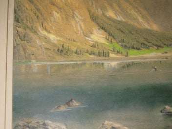 Listing 15 of 17 for Hand coloured Mountain Waterfall Lake & Bush Scene