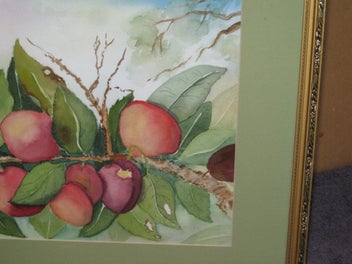 Listing 8 of 19 for L Huggard - Plums On The Tree - A very good original watercolour painting