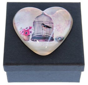 Listing 1 of 1 for Paperweight - Birdcage Heart