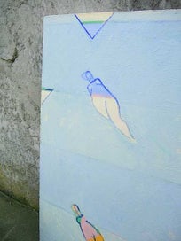 Listing 6 of 10 for !! XL RIDUAN TOMKINS, Oil Painting 1990 Colourfield Painting !!