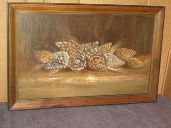 Listing 16 of 17 for Pansy MacKay - PINECONES - original oil painting HUGE PRICE REDUCTION