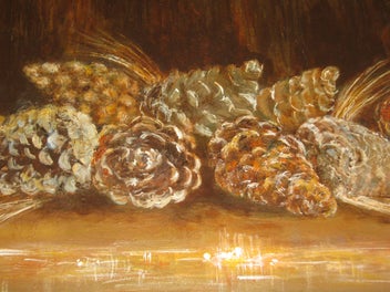 Listing 11 of 17 for Pansy MacKay - PINECONES - original oil painting HUGE PRICE REDUCTION