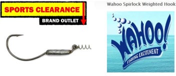 Wahoo Big Mouth Spira Weighted Hook 1/2oz 2pk. WHY PAY UP TO