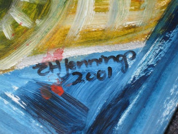 Listing 6 of 9 for Creepy Blues Helen Jennings Original Painting PRICE REDUCED HEAPS SALE