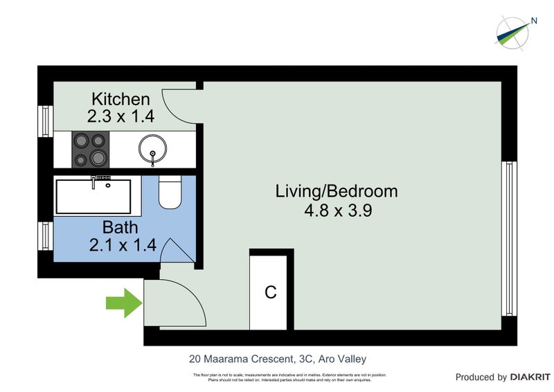 3C/20 Maarama Crescent, Aro Valley, Wellington - Carousel 13
