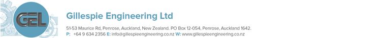 Gillespie Engineering Ltd Small Top Banner