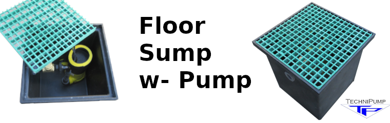Floor sump with pump