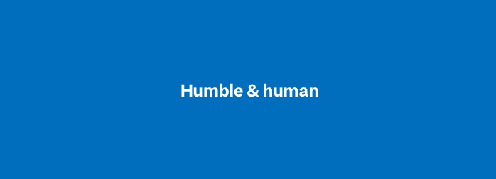 Correct visual contrast white text on a blue background