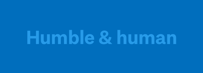 Example of incorrect visual contrast white text on a blue background