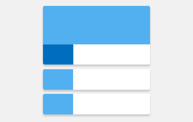 Example of how a card can have premium products attached to get more attention