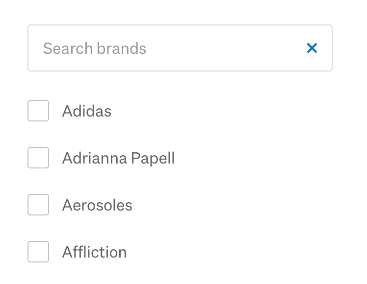 Example pf what the search filter should look like